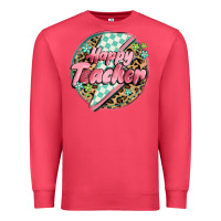 Cardinal happy teacher lighting bolt Premium Sweatshirt - MaliasSmallBusiness