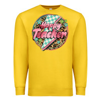 Lemon happy teacher lighting bolt Premium Sweatshirt - MaliasSmallBusiness