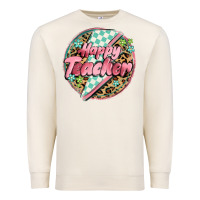 Sandshell happy teacher lighting bolt Premium Sweatshirt - MaliasSmallBusiness