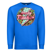 True Royal happy teacher lighting bolt Premium Sweatshirt - MaliasSmallBusiness