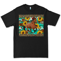Black western horse sunflowers Premium Tee - Artiststas