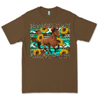 Cacao western horse sunflowers Premium Tee - Artiststas