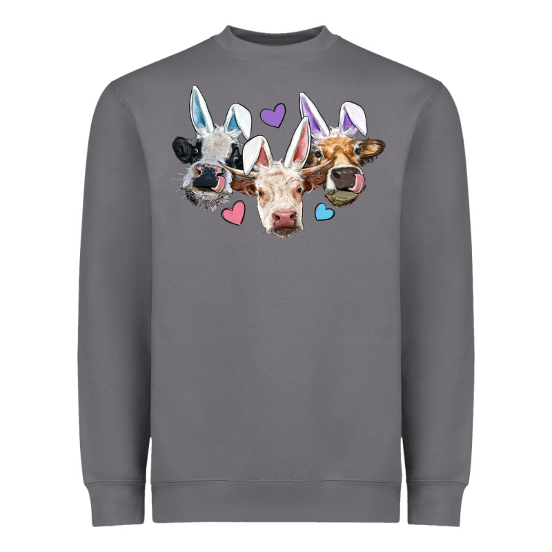 Easter Cows With Bunny Ears Heavyweight Sweatshirt by RanaPortraitStore | Teevron