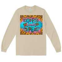 Mushroom coffee teach repeat Long Sleeve Tee - HRA Design Shop