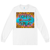White coffee teach repeat Long Sleeve Tee - HRA Design Shop