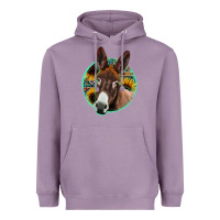 Lavender aztec backsground donkey Heavyweight Hoodie - Jasminsmagicworld