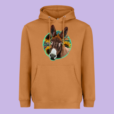 Aztec Backsground Donkey Heavyweight Hoodie Designed By Jasminsmagicworld