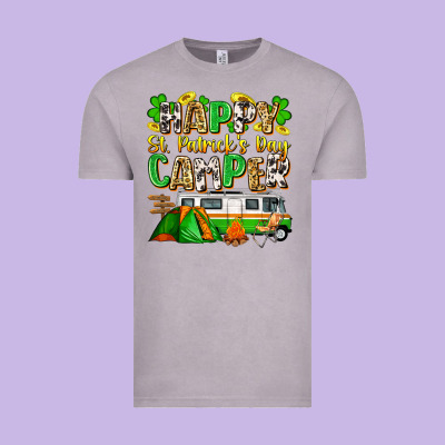 Happy St. Patrick's Day Camper Vintage Tee Designed By Zillion Design Studio