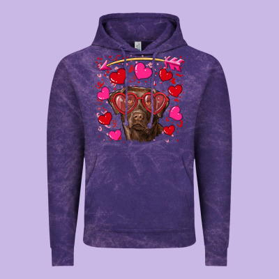Vintage Hoodie Valentine's day  labrador retriever