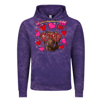 Cloud Purple Valentine's day  labrador retriever Vintage Hoodie - RanaPortraitStore