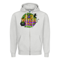Dove Grey bad witch vibes Zipper Hoodie - BundleAndBundleShop