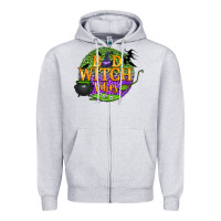 Heather Grey bad witch vibes Zipper Hoodie - BundleAndBundleShop