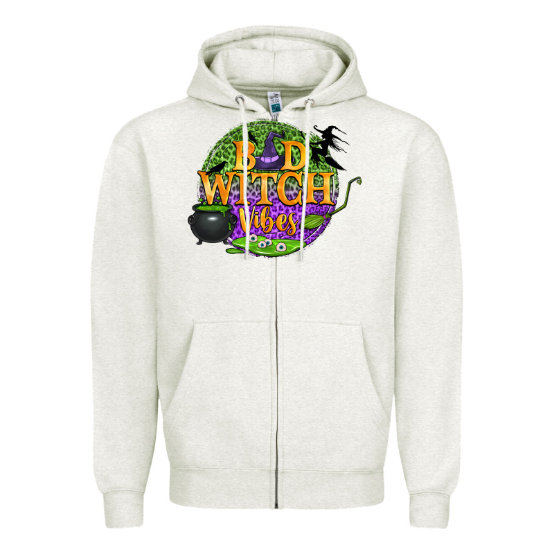 Bad Witch Vibes Zipper Hoodie by BundleAndBundleShop | Teevron