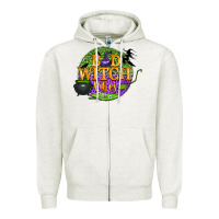 Oatmeal Heather bad witch vibes Zipper Hoodie - BundleAndBundleShop