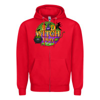 Red bad witch vibes Zipper Hoodie - BundleAndBundleShop