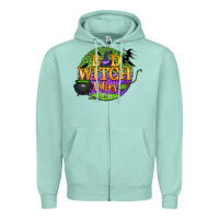 Seafoam bad witch vibes Zipper Hoodie - BundleAndBundleShop