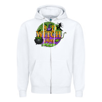 White bad witch vibes Zipper Hoodie - BundleAndBundleShop