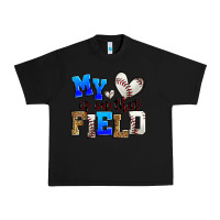 Black my heart is on that field baseball Urban Heavy Tee - Zillion Design Studio