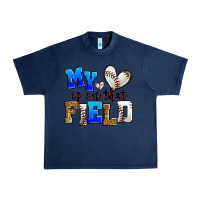 Navy my heart is on that field baseball Urban Heavy Tee - Zillion Design Studio