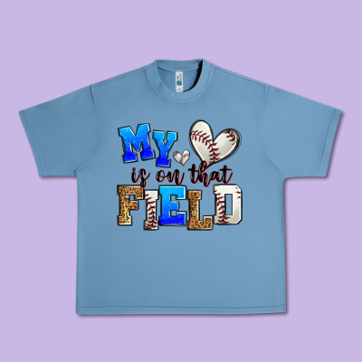 My Heart Is On That Field Baseball Urban Heavy Tee Designed By Zillion Design Studio