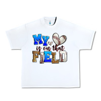 White my heart is on that field baseball Urban Heavy Tee - Zillion Design Studio
