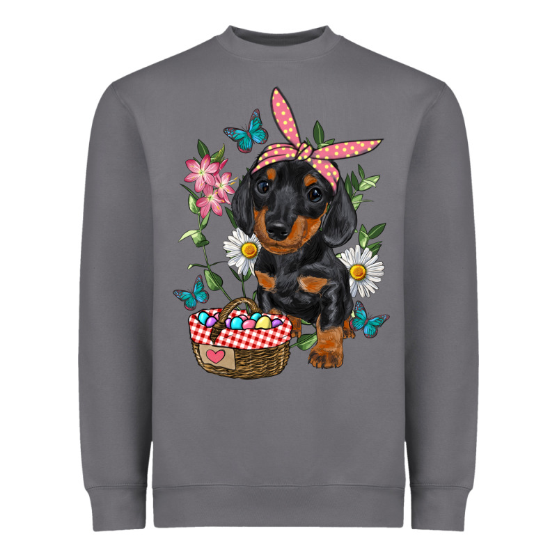 Easter Dachshund Heavyweight Sweatshirt by RanaPortraitStore | Teevron