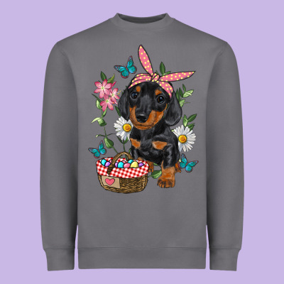 Heavyweight Sweatshirt Easter Dachshund