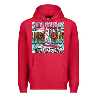 Cardinal leopard and cowhide hair and curling iron with hearts and flowers seam Premium Hoodie - BundleAndBundleShop