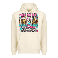 Tofu leopard and cowhide hair and curling iron with hearts and flowers seam Premium Hoodie - BundleAndBundleShop
