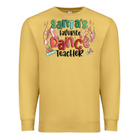 Antique Gold santa's favorite dance teacher Premium Sweatshirt - MaliasSmallBusiness
