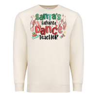 Sandshell santa's favorite dance teacher Premium Sweatshirt - MaliasSmallBusiness