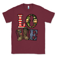 Burgundy loce army Classic Tee - CowhideDigitalArt