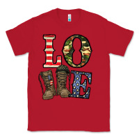 Red loce army Classic Tee - CowhideDigitalArt