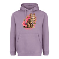 Lavender floral cat Heavyweight Hoodie - Jasminsmagicworld