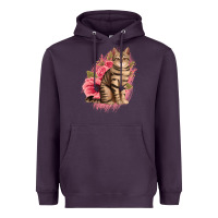 Plum floral cat Heavyweight Hoodie - Jasminsmagicworld