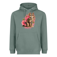 Sage floral cat Heavyweight Hoodie - Jasminsmagicworld