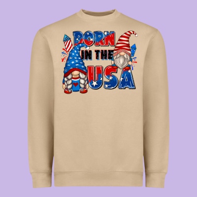 Born In The Usa Heavyweight Sweatshirt Designed By Zillion Design Studio