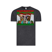 Vintage Black merry christmas heifers Vintage Tee - RanaPortraitStore