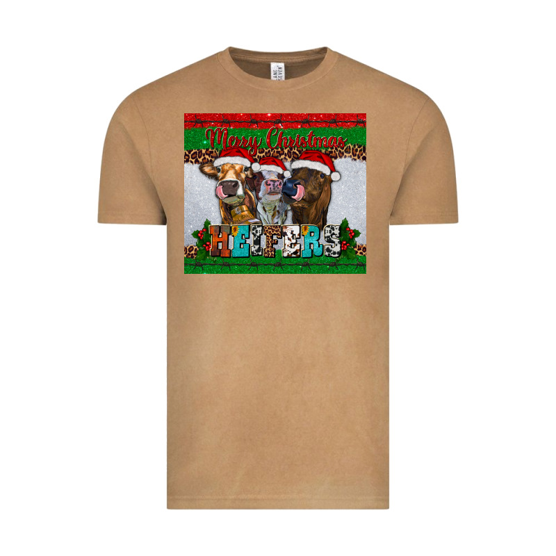 Merry Christmas Heifers Vintage Tee by RanaPortraitStore | Teevron