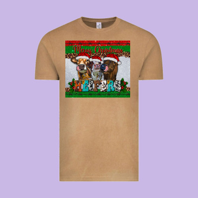 Merry Christmas Heifers Vintage Tee Designed By Ranaportraitstore