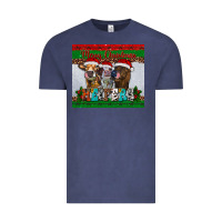 Vintage Denim merry christmas heifers Vintage Tee - RanaPortraitStore