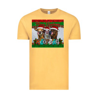 Vintage Mustard merry christmas heifers Vintage Tee - RanaPortraitStore