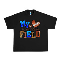 Black my heart is on that field american football Urban Heavy Tee - Zillion Design Studio