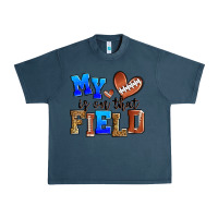 Midnight Navy my heart is on that field american football Urban Heavy Tee - Zillion Design Studio