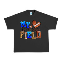 Pigment Black my heart is on that field american football Urban Heavy Tee - Zillion Design Studio