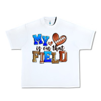 White my heart is on that field american football Urban Heavy Tee - Zillion Design Studio