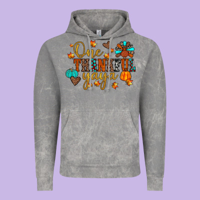 One Thankful Yaya Vintage Hoodie Designed By Jahusdesignshop