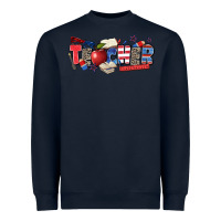 Navy American teacher Heavyweight Sweatshirt - Zillion Design Studio