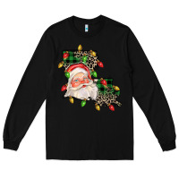 Black Louisiana map christmas santa Long Sleeve Tee - FaDigitalArtStudio