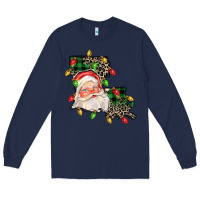 Navy Louisiana map christmas santa Long Sleeve Tee - FaDigitalArtStudio